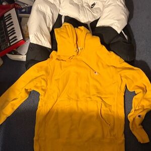 Champion Bright Yellow Men's Hoodie